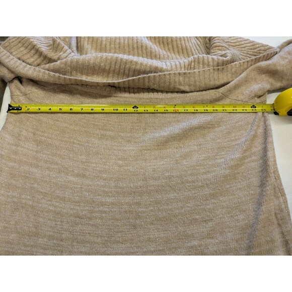 Eloquii Off The Shoulder Midi Flare Sleeve Fall Sweater Dress Tan Size 26/28 - Picture 10 of 10